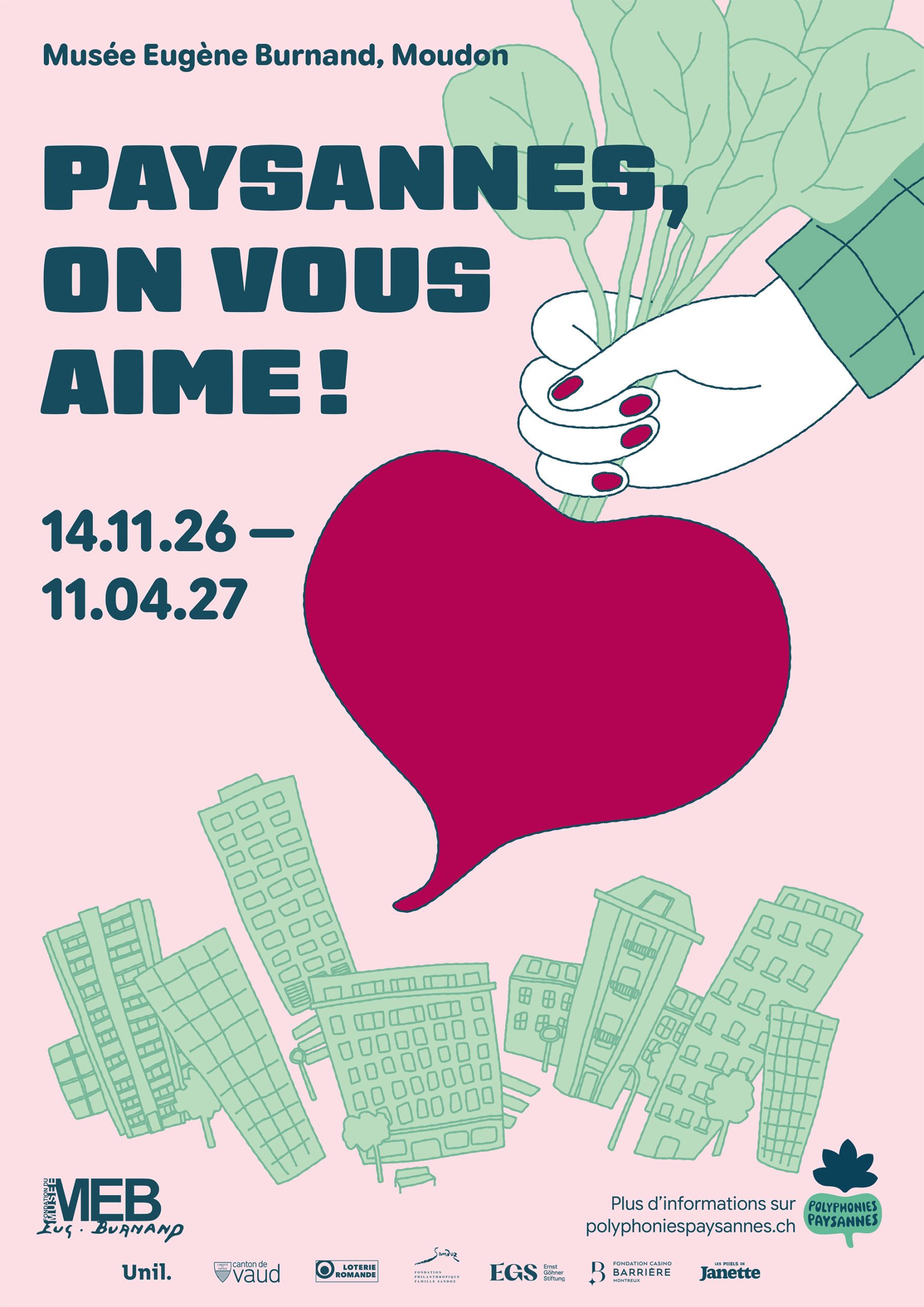 Affiche de l'exposition Paysannes, on vous aime !